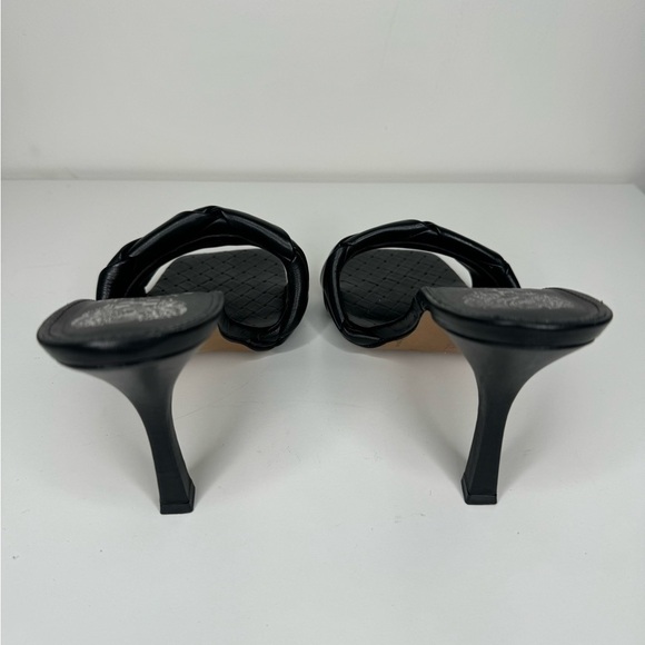 Vince Camuto Brelanie Woven Black Leather Heel Sandals with Square Toe in Size 8 - Picture 4 of 7